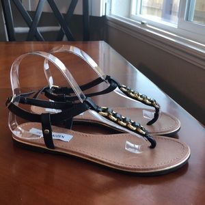 Steve Madden leather gold sandal